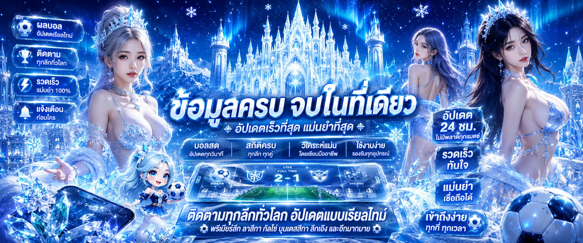 ผลบอลสดอัปเดตเรียลไทม์ ทุกลีกทั่วโลก พร้อมราคาบอล